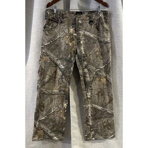 Realtree Pants Brown Edge Camo Hunting Outdoors Relaxed Fit 36/30